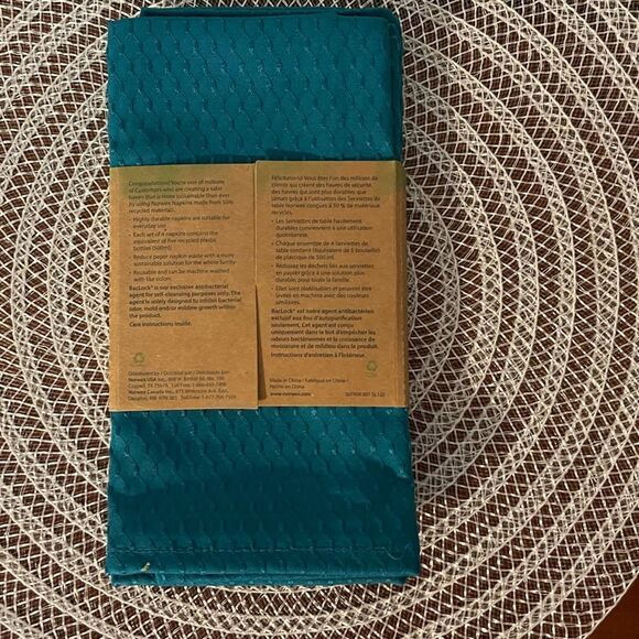 Norwex Napkins Set of 4 Teal NWT - Picture 8 of 10